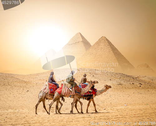 Image of Caravan and Pyramids