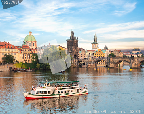 Image of Touristic boat in Prague