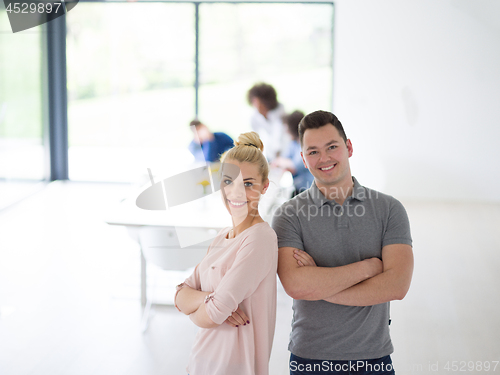 Image of Startup Business Team At A Meeting at modern office building