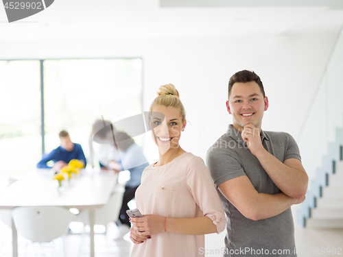 Image of Startup Business Team At A Meeting at modern office building