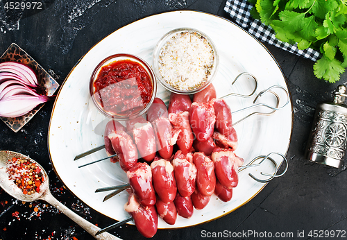 Image of raw chicken hearts