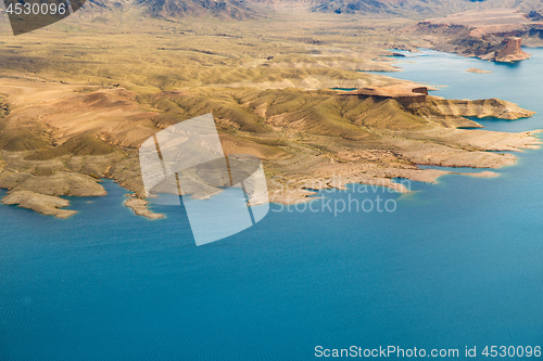 Image of aerial view of grand canyon and lake mead