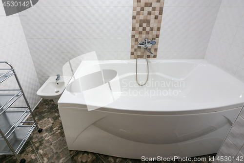 Image of Bathroom interior with a huge bathroom