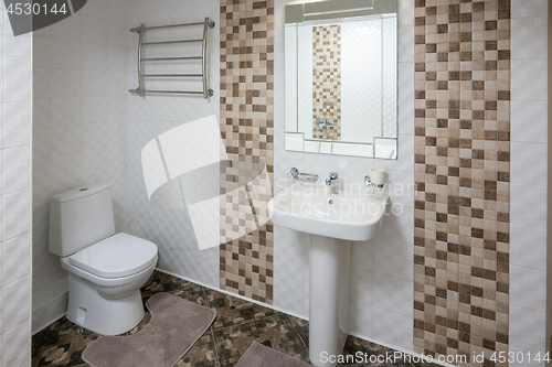 Image of Interior of the spacious toilet room