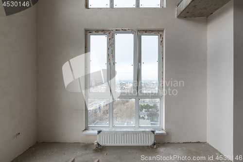 Image of Large stained glass window in the new building