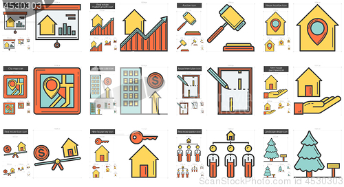 Image of Real estate line icon set.