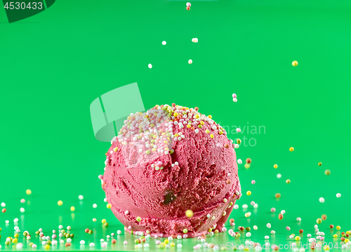 Image of red cherry ice cream 