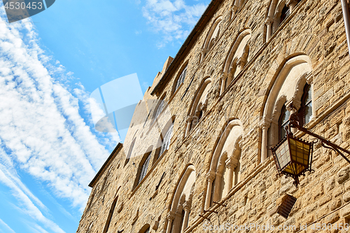 Image of old wall of ancient italian city  Volterra