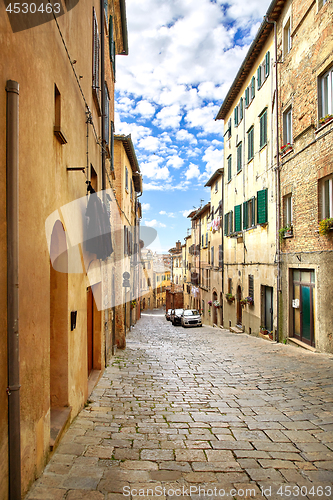 Image of Beautiful narrow street of Volterra