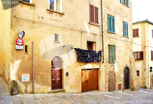 Image of Street view of Volterra city, Italy