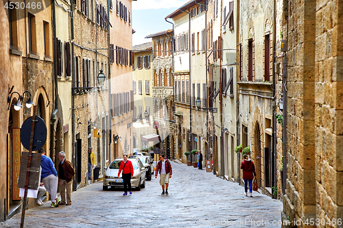 Image of Street view of Volterra city, Italy