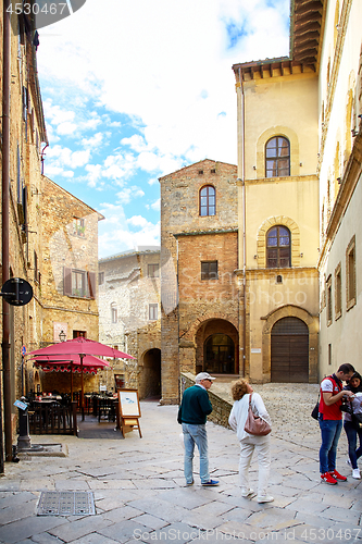 Image of Street view of Volterra city, Italy