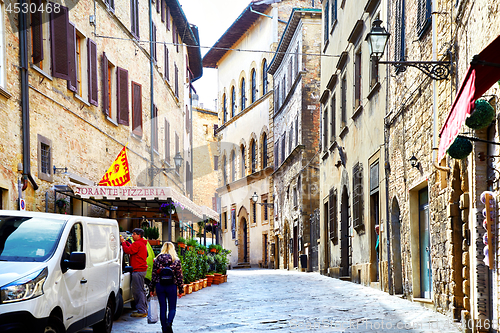 Image of Street view of Volterra city, Italy