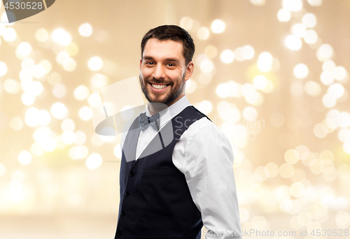 Image of happy man in party clothes