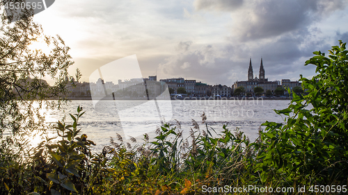 Image of Panorama of Bordeaux and Garonne river