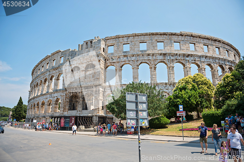 Image of PULA, CROATIA - JULY 3, 2016: The Pula Arena