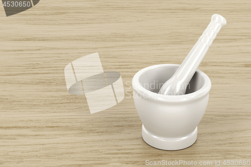 Image of White mortar and pestle