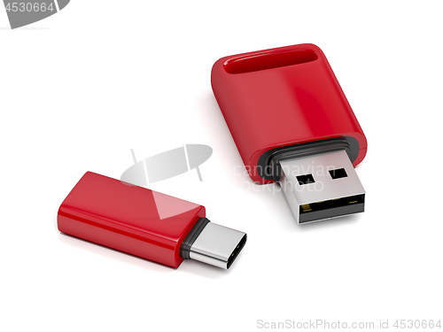 Image of Red usb flash drives