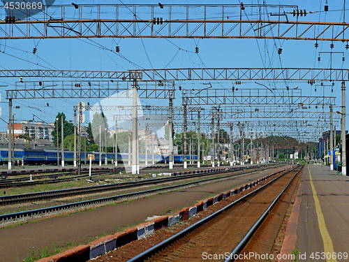 Image of Infrastructure of railway station of Khmelnytskyi, Ukraine