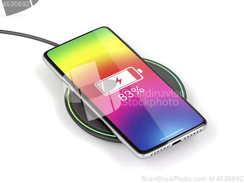 Image of Wireless charging of smartphone
