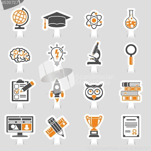 Image of Education Icon Sticker Set