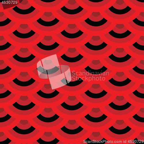 Image of Chinese screen seamless red pattern with black parts