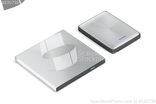 Image of Portable optical disc drive and hard drive