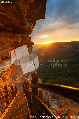 Image of Sunset on the cliffs of National Pass