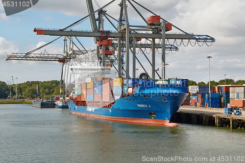 Image of Container Ship in Port