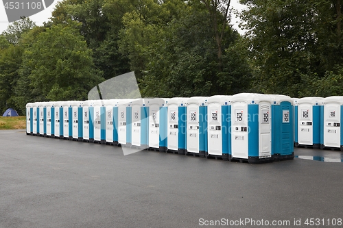 Image of Toilets installed at a public event