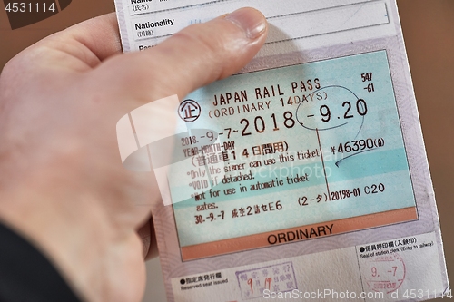 Image of Showing Japan Rail Pass