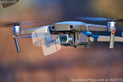 Image of Drone flying outdoors