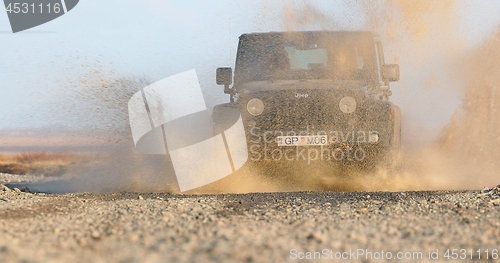 Image of Jeep Wrangler on Icelandic terrain