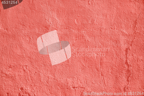 Image of stone wall texture in living coral color