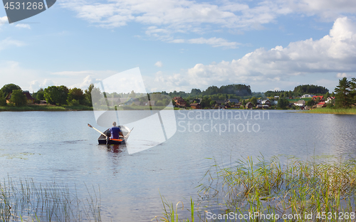 Image of Sunny Summer Day In The Lakeside Village