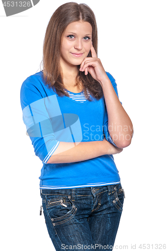 Image of Portrait of beautiful teen girl
