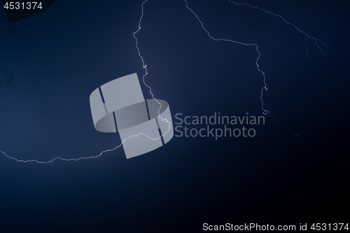 Image of Lightning in night sky