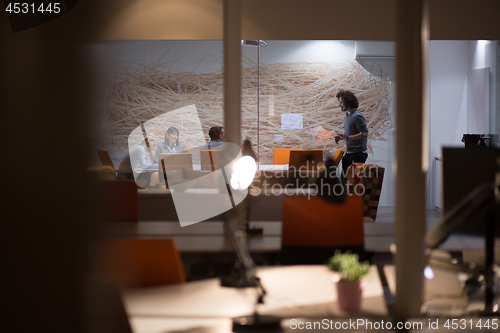 Image of Business Team At A Meeting at modern office building