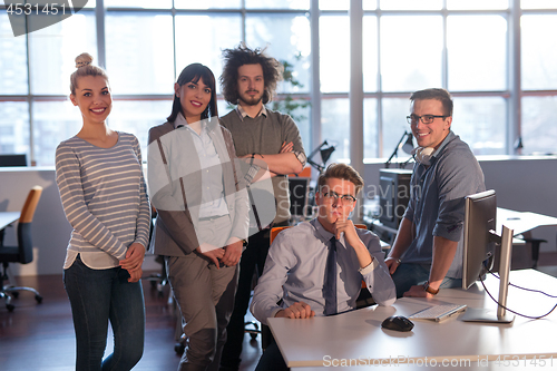 Image of Portrait of a business team At A Meeting