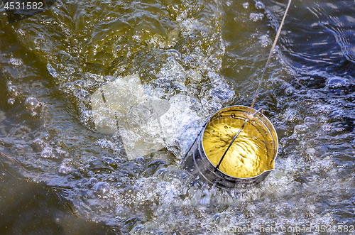 Image of Take samples of water for laboratory testing. The concept - anal