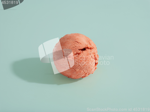 Image of ice cream on pastel blue background