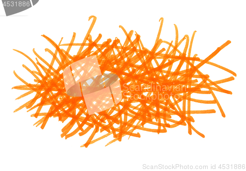 Image of Abstract orange handmade touches texture on white 