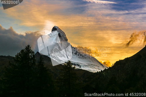 Image of Matterhorn in Swiss Alps