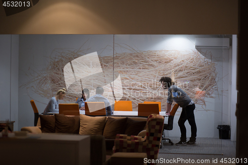 Image of Business Team At A Meeting at modern office building