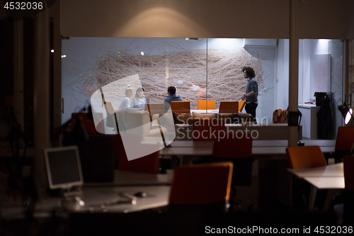 Image of Business Team At A Meeting at modern office building