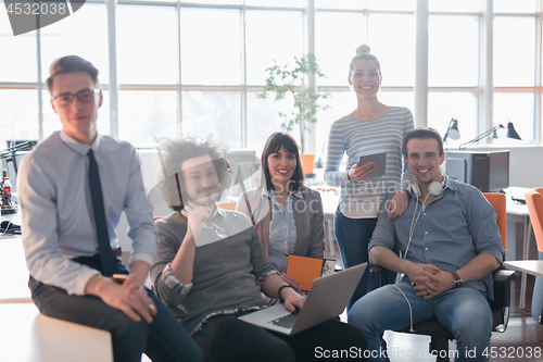 Image of Portrait of a business team At A Meeting