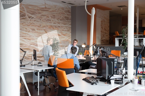 Image of Young Business Team At A Meeting at modern office building