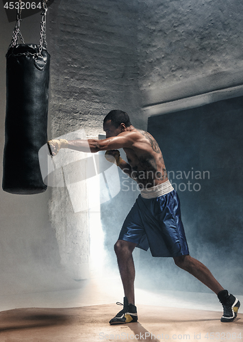 Image of Boxing training and punching bag