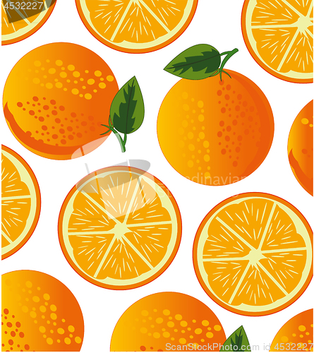 Image of Orange decorative pattern on white background is insulated