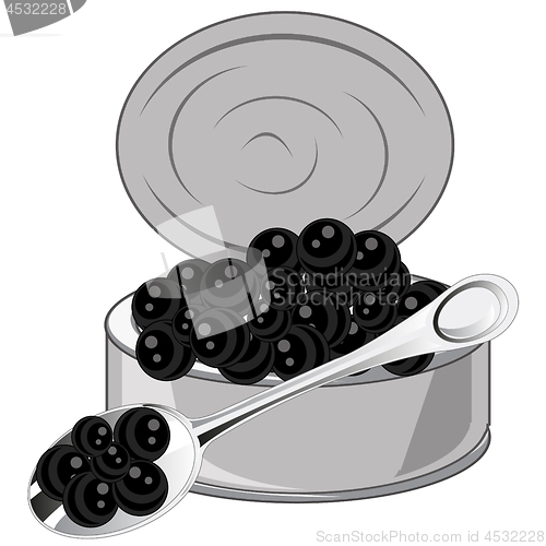 Image of Vector illustration tin banks with black roe